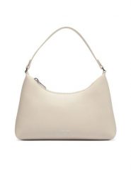 Calvin Klein Torebka Foil Logo Small Shoulder Bag LV04F3890G Kremowy. Białe torebki do ręki damskie Calvin Klein, bez wzorów, ze skóry, bez dodatków. Za 369.99 zł.