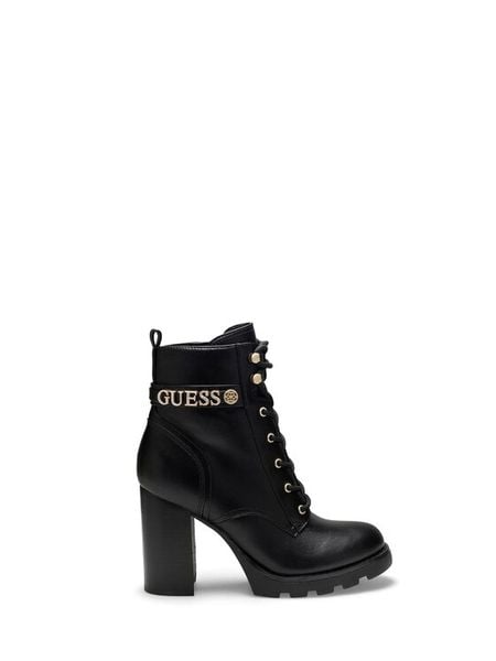 Guess Botki FLFNEE ELE10 Czarny. Czarne botki damskie Guess, bez obcasa, na słupku, bez zapięcia. Za 634.99 zł.