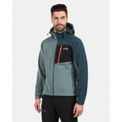 Męska kurtka softshell Kilpi ONTAVIO-M. Zielone kurtki męskie Kilpi, m, bez wzorów, z softshellu, sportowe, bez kaptura. Za 422.05 zł.