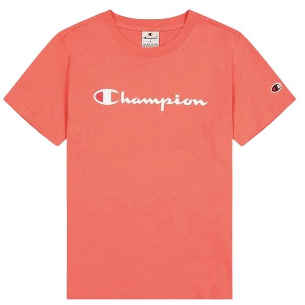 T-shirt Damski Z Bawełny Z Krótkim Rękawem. Brązowe koszulki sportowe damskie Champion, l, bez wzorów, z bawełny, bez kołnierzyka, bez ramiączek, trekkingowe. Za 132.99 zł.