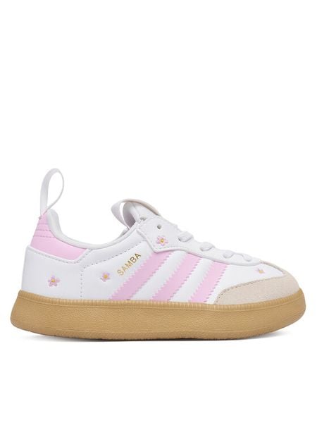Adidas Sneakersy Samba Quickon KK0457 Biały. Białe buty sportowe dziewczęce Adidas, bez wzorów, bez zapięcia. Za 239.99 zł.