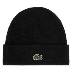 Czapka Lacoste. Czarne czapki i kapelusze męskie Lacoste, na zimę, bez wzorów. Za 269.99 zł.