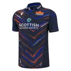 Koszulka Domowa Edynburg Rugby 2025/26. Brązowe koszulki sportowe męskie Macron, l, bez wzorów, bez kołnierzyka, bez ramiączek. Za 396.90 zł.