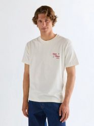 MESKA KOSZULKA WRANGLER VINTAGE TEE WORN WHITE 112378006. Białe t-shirty męskie Wrangler, l, bez wzorów, vintage, bez kołnierzyka. Za 79.99 zł.