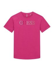 Guess T-Shirt J6GI33 J1314 Różowy ciemny Regular Fit. Czerwone t-shirty i topy dla dziewczynek Guess, z aplikacjami, z bawełny, bez ramiączek. Za 134.99 zł.