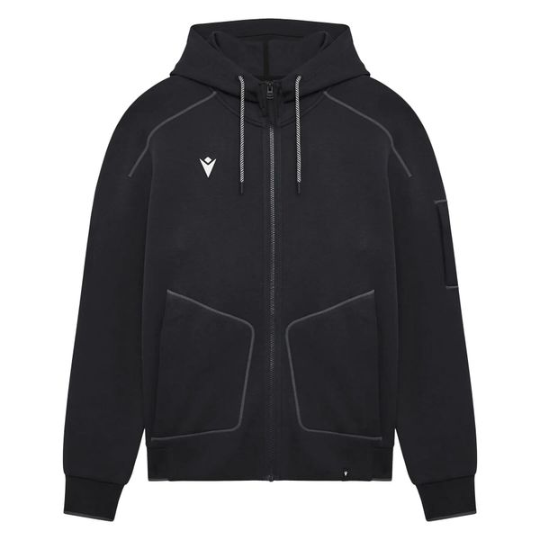 Bluza z kapturem Macron Icon Skiros. Czarne bluzy męskie Macron, l, bez wzorów, z bawełny, z kapturem. Za 389.50 zł.
