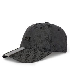 Czapka z daszkiem Guess. Szare czapki i kapelusze damskie Guess, z aplikacjami. Za 199.99 zł.