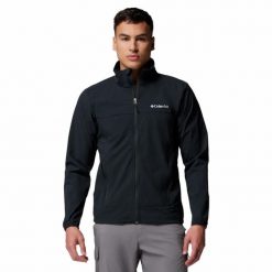 Kurtka softshellowa męska Columbia Heather Canyon II Jacket. Czarne kurtki męskie Columbia, m, bez wzorów, z softshellu, sportowe, bez kaptura. Za 329.99 zł.