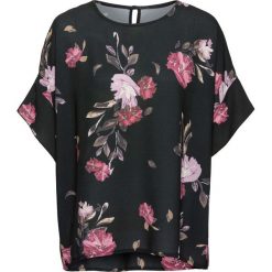 Bluzka bonprix czarny w kwiaty. Bluzki damskie bonprix. Za 89.99 zł.