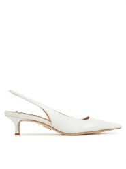 Steve Madden Czółenka Kari SM11003377 Biały. Białe czółenka damskie Steve Madden, bez wzorów, ze skóry, bez obcasa, bez zapięcia. Za 279.99 zł.