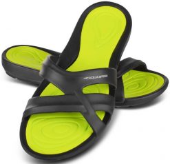 Klapki basenowe damskie PANAMA. Czerwone klapki damskie Aqua-Speed, bez wzorów, z materiału, bez obcasa. Za 54.90 zł.