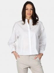 Koszulka Damska Luhta Huuppola. Białe t-shirty damskie Luhta, m, bez wzorów, z bawełny, klasyczne, bez kołnierzyka. Za 449.00 zł.