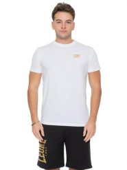 Męska koszulka z krótkim rękawem w kolorze złotym. Czarne koszulki sportowe męskie LEONE 1947 APPAREL, m, bez wzorów, z bawełny, bez kołnierzyka, bez ramiączek, na fitness i siłownię. Za 176.82 zł.