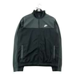 Second life - Kurtka dresowa Męska Czarna - Jak nowy. Czarne kurtki męskie Nike, l, bez wzorów, z dresówki, na fitness i siłownię. Za 186.06 zł.