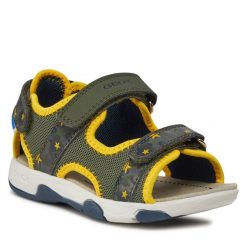 Sandały Geox. Sandały dziewczęce Geox, bez zapięcia. Za 189.99 zł.