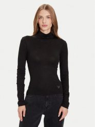 Guess Golf W4BP14 KCGM2 Czarny Slim Fit. Czarne swetry damskie Guess, s, z aplikacjami, z syntetyku, bez kołnierzyka, bez ramiączek, bez kaptura. Za 219.99 zł.