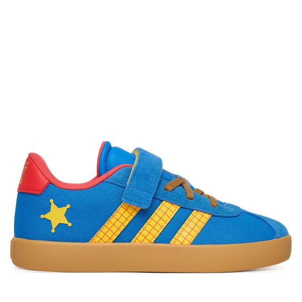 Sneakersy adidas. Niebieskie trampki i tenisówki chłopięce Adidas, bez wzorów, bez zapięcia. Za 148.99 zł.