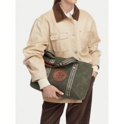 Torebka Beverly Hills Polo Club. Brązowe torebki do ręki damskie Beverly Hills Polo Club, bez wzorów, bez dodatków. Za 179.99 zł.