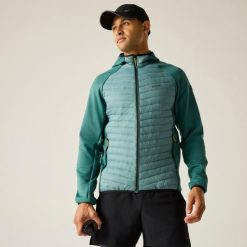 Kurtka męska hybrydowa Andreson. Zielone kurtki męskie Regatta, m, bez wzorów, z puchu, trekkingowe. Za 229.99 zł.