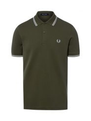 Fred Perry koszulka polo Mężczyźni Bawełna zielony, L. Zielone koszulki polo męskie Fred Perry, l, bez wzorów, z bawełny, klasyczne, bez ramiączek. Za 499.95 zł.