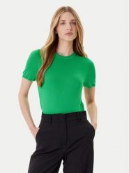 Calvin Klein Sweter LV044A307G Zielony Regular Fit. Zielone swetry damskie Calvin Klein, xs, bez wzorów, z wiskozy, bez kołnierzyka, bez ramiączek, bez kaptura. Za 239.99 zł.
