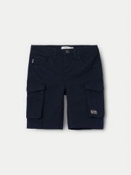 NAME IT Szorty materiałowe 13198124 Granatowy Regular Fit. Niebieskie szorty dla chłopców Name it, bez wzorów, z bawełny. Za 174.99 zł.