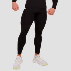 Legginsy męskie fitness kompresyjne czarne High. Czarne legginsy sportowe męskie GYMBEAM, m, bez wzorów, z elastanu, do biegania. Za 114.90 zł.