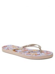 Jenny Fairy Japonki SS22-125DSTC Beżowy. Brązowe klapki damskie Jenny Fairy, bez wzorów, z syntetyku, bez obcasa. Za 69.99 zł.