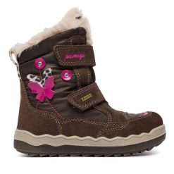 Śniegowce Primigi. Brązowe śniegowce dziewczęce Primigi, z gore-texu, bez zapięcia. Za 399.99 zł.