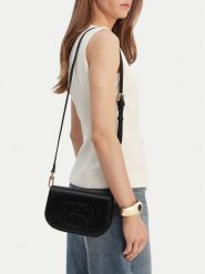 GINO ROSSI Torebka C-KY191 Czarny. Czarne listonoszki damskie Gino Rossi, bez wzorów, z materiału, bez dodatków. Za 179.99 zł.