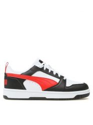 Puma Sneakersy Rebound V6 Lo Jr 393833 04 Biały. Białe buty sportowe dziewczęce Puma, bez wzorów, ze skóry, bez zapięcia. Za 159.99 zł.