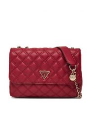 Guess Torebka Giully II HWQG96 73200 Czerwony. Czerwone torebki do ręki damskie Guess, z aplikacjami, ze skóry, bez dodatków. Za 584.99 zł.
