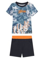 Guess Komplet t-shirt i spodenki N5GG11 K8HM4 Kolorowy Regular Fit. Szorty dla chłopców Guess, z aplikacjami, z bawełny. Za 119.99 zł.