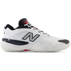 Buty męskie New Balance Hesi Low v2 BBHSLYK2 – białe. Białe buty sportowe męskie New Balance, z gumy, bez zapięcia, na fitness i siłownię. Za 369.99 zł.