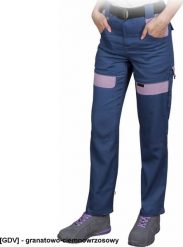 R.E.I.S. CORTON-L-T - Damskie spodnie ochronne do pasa CORTON, tkane 100% bawełna 260 g/m2 6 kieszeni elementy odlaskowe - granatowo-ciemnowrzosowy 56. Brązowe spodnie sportowe damskie R.E.I.S., l, bez wzorów, z bawełny. Za 114.90 zł.