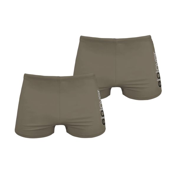 Strój kąpielowy NOVITY PLAY pakiet 2 sztuki. Brązowe kąpielówki męskie ELPLAYER, m, bez wzorów, do pływania. W wyprzedaży za 91.00 zł.