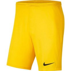 Męskie Spodenki Dry Park III. Żółte krótkie spodenki sportowe męskie Nike, m, bez wzorów, trekkingowe. Za 102.99 zł.