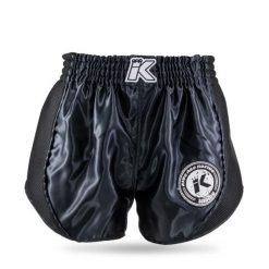 Spodenki do boksu tajskiego King Pro Boxing Retro Mesh 1. Czarne krótkie spodenki sportowe męskie KING PRO BOXING, bez wzorów, z meshu, na fitness i siłownię. Za 262.00 zł.