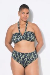 Damskie Figi od bikini wysoki stan moro. Zielone bikini damskie Ulla Popken, plus size, bez wzorów, plus size. Za 91.99 zł.