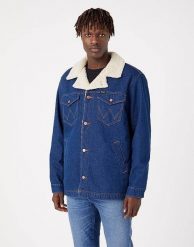 WRANGLER WRANGE SHERPA JACKET MĘSKA KURTKA JEANSOWA RETRO BLUE W445AR071 112324494. Niebieskie kurtki męskie Wrangler, l, bez wzorów, z jeansu, retro, bez kaptura. Za 419.99 zł.