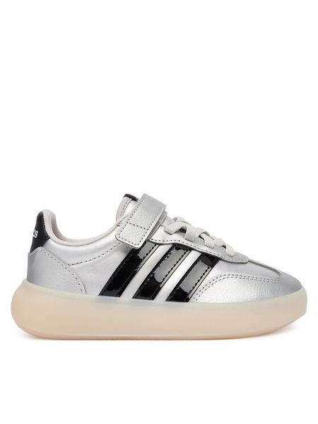 Adidas Sneakersy Barreda Decode JP6719 Srebrny. Szare buty sportowe dziewczęce Adidas, bez wzorów, ze skóry, bez zapięcia. Za 144.99 zł.