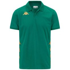 Polo Kappa Gastio. Zielone koszulki polo męskie Kappa, bez wzorów, sportowe, bez ramiączek. Za 207.50 zł.
