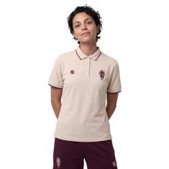 Damska lifestyle’owa piłkarska koszulka polo Siroko RSG Travel Polo Player W. Brązowe koszulki sportowe damskie SIROKO, m, bez wzorów, z bawełny, bez kołnierzyka, bez ramiączek, do piłki nożnej. Za 136.80 zł.