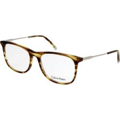 Oprawki "CK5463" w kolorze brązowo-żółtym. Brązowe okulary przeciwsłoneczne męskie Calvin Klein. W wyprzedaży za 149.95 zł.