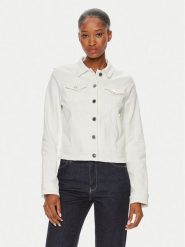 Morgan Kurtka jeansowa 221-VPOM1 Biały Slim Fit. Białe kurtki damskie Morgan, bez wzorów, z bawełny, bez kaptura. Za 329.99 zł.