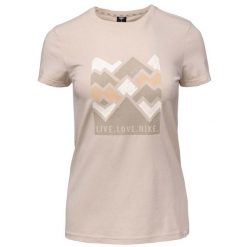 Damska Koszulka Z Krótkim Rękawem Lady Aldys. Brązowe koszulki sportowe damskie Hi-tec, bez wzorów, bez kołnierzyka, bez ramiączek, trekkingowe. Za 66.99 zł.