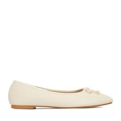 Baleriny JENNY. Białe baleriny damskie Jenny, bez wzorów, bez obcasa. Za 59.99 zł.