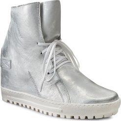 Sneakersy EKSBUT - 75-3975-369-1G Srebro Licowa. Szare kozaki damskie Eksbut, ze skóry, bez obcasa. W wyprzedaży za 269.00 zł.
