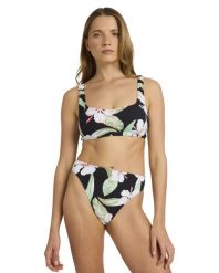 Stanik bikini typu bralette dla Kobiety PRINTED ESSENTIALS Czarny. Czarne bikini damskie Roxy, xl, bez wzorów. Za 169.99 zł.