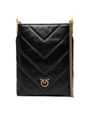 PINKO Torebka Flat Satchel AI 25-26 PCPL 105352 A2W2 Czarny. Czarne torebki do ręki damskie Pinko, bez wzorów, ze skóry, wizytowe, bez dodatków. Za 1,149.00 zł.